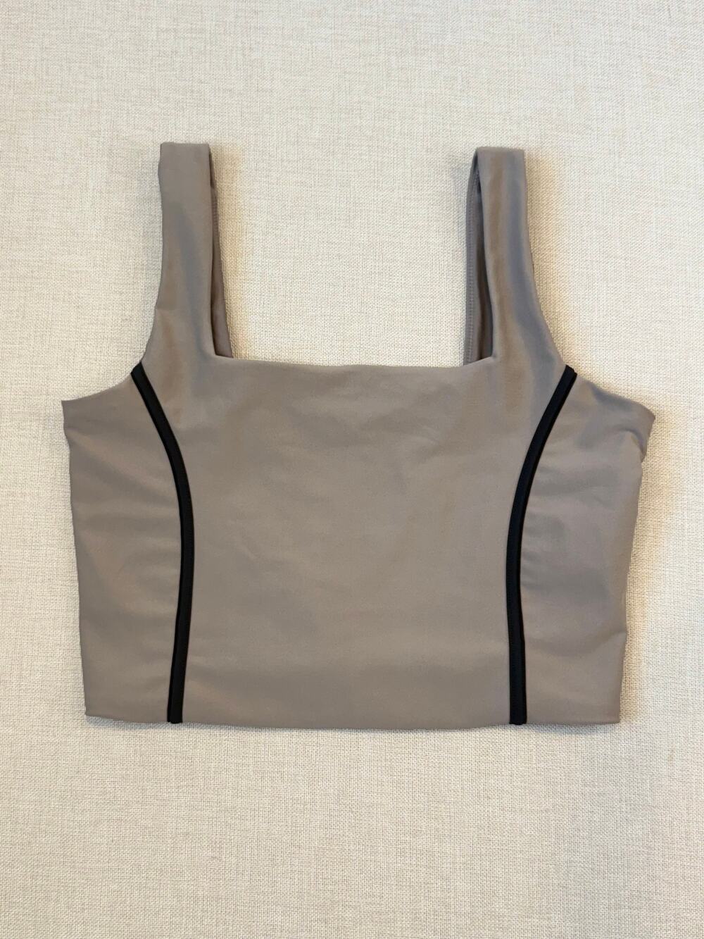 Abercrombie YPB Curve Love Shirt Beige Active Top Size L